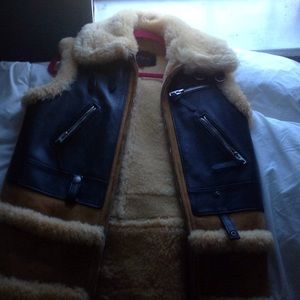 Coat shearling vest